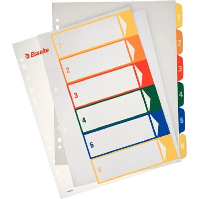 Esselte, Ordner Zubehör, Abstandshalter A4 1/6 MAXI mit Möglichkeit zum Bedrucken (100212) Esselte, Ordner Zubehör, Abstandshalter A4 1/6 MAXI mit Möglichkeit zum Bedrucken (100212)