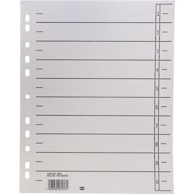 Soennecken, Ordner Zubehör, Trennblatt oeco 1456 A4 230g Karton gr 100St. Soennecken, Ordner Zubehör, Trennblatt oeco 1456 A4 230g Karton gr 100St.