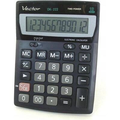 Vector, Taschenrechner, Rechnervektor DK-222 (Batteriebetrieb, Solarenergie) Vector, Taschenrechner, Rechnervektor DK-222 (Batteriebetrieb, Solarenergie)