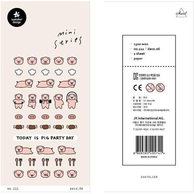 Teka, Sticker, Mini-Schwein-Aufkleber Teka, Sticker, Mini-Schwein-Aufkleber