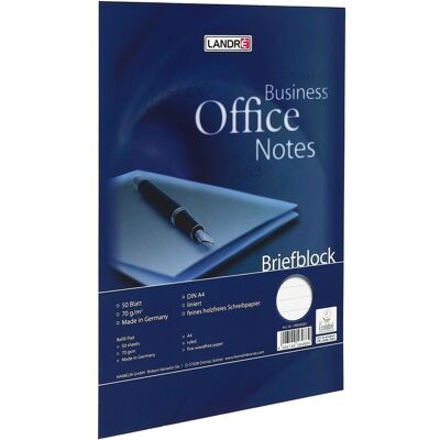 Landré, Heft + Block, Office A4 kopfgeleimter Briefblock (A4, Liniert, Kein Einband) Landré, Heft + Block, Office A4 kopfgeleimter Briefblock (A4, Liniert, Kein Einband)