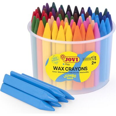 Jovi, Malstifte, Jumbo Easy Grip Dose Wachsmalstifte farbsortiert, 72 St. (72x) Jovi, Malstifte, Jumbo Easy Grip Dose Wachsmalstifte farbsortiert, 72 St. (72x)