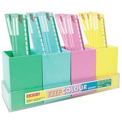 Arda, Lineal, Packung mit 48 Linealen in der Dose (16 cm) Arda, Lineal, Packung mit 48 Linealen in der Dose (16 cm)
