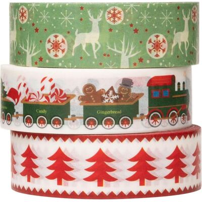 Colorations, Washi Tape, Washi Tape Weihnachten 3 Rollen, 5mtr. Colorations, Washi Tape, Washi Tape Weihnachten 3 Rollen, 5mtr.