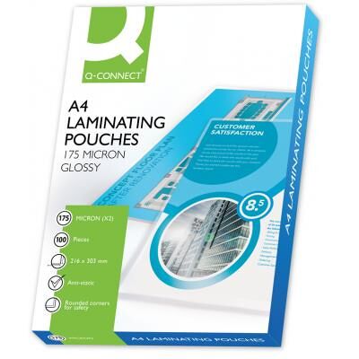 Q-Connect, Laminierfolie, Laminierfolientasche A4 (A4, 100 Stk., 175 µm) Q-Connect, Laminierfolie, Laminierfolientasche A4 (A4, 100 Stk., 175 µm)
