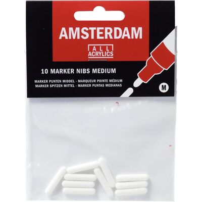 Amsterdam, Marker, Marker nibs 6 x 4 mm - medium round (6x) Amsterdam, Marker, Marker nibs 6 x 4 mm - medium round (6x)