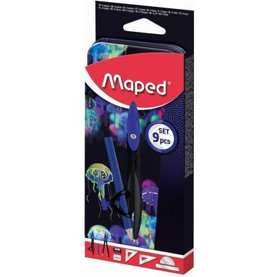 Maped, Lineal, Deepsea Geometrisches Set 9-teilig Maped, Lineal, Deepsea Geometrisches Set 9-teilig