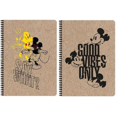 Beniamin, Heft + Block, A4/80K-Kreisnotizbuch mit Mickey-Mouse-Kraft-Raster (A4, Kariert, Kein Einband) Beniamin, Heft + Block, A4/80K-Kreisnotizbuch mit Mickey-Mouse-Kraft-Raster (A4, Kariert, Kein Einband)