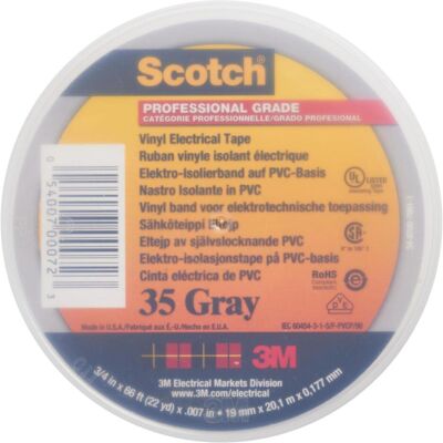 Scotch Grau PVC Elektro-Isolierband 19 mm x 20 m - Elektrische Isolierung Scotch Grau PVC Elektro-Isolierband 19 mm x 20 m - Elektrische Isolierung