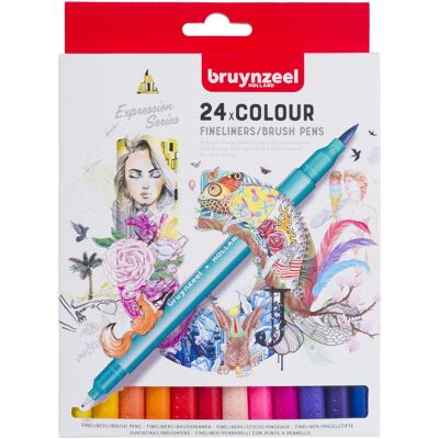 Bruynzeel, Malstifte, Fineliner Pinselstifte (24x) Bruynzeel, Malstifte, Fineliner Pinselstifte (24x)