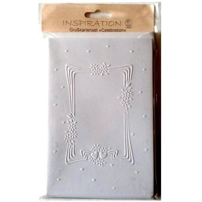 Hamelin, Grusskarte + Briefpapier, Geprägte Karten + Umschläge 5 Stück weiss (5 Stk.) Hamelin, Grusskarte + Briefpapier, Geprägte Karten + Umschläge 5 Stück weiss (5 Stk.)