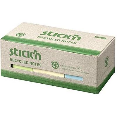 Stick´n, Haftnotiz, Recycled - notes - 38 x 51 mm - 1200 sheets (12 x 100) (51 x 38 mm) Stick´n, Haftnotiz, Recycled - notes - 38 x 51 mm - 1200 sheets (12 x 100) (51 x 38 mm)