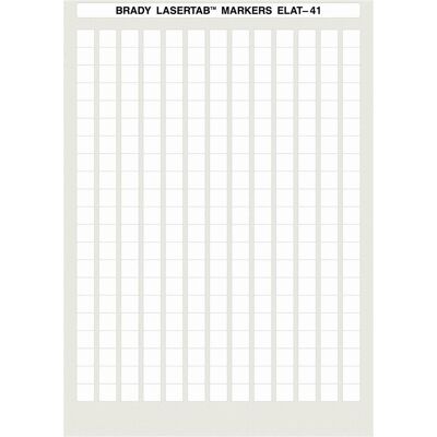 Brady, Etiketten, ELAT-41-747W-10, Polyester, Weiss, matt, 12 x 12 mm, DIN A4, 13-bahnig (10.101 E.) Brady, Etiketten, ELAT-41-747W-10, Polyester, Weiss, matt, 12 x 12 mm, DIN A4, 13-bahnig (10.101 E.)