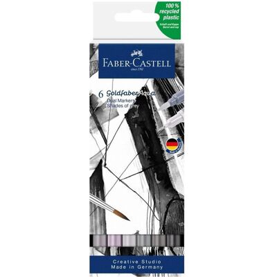 Faber-Castell, Marker, GOFA AQUA DUAL MARKER - Farbstoffmarker (6x) Faber-Castell, Marker, GOFA AQUA DUAL MARKER - Farbstoffmarker (6x)