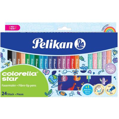 Pelikan Malstifte, Colorella Star Filzstift Mehrfarbig, Pastell (e) (24x) Pelikan Malstifte, Colorella Star Filzstift Mehrfarbig, Pastell (e) (24x)
