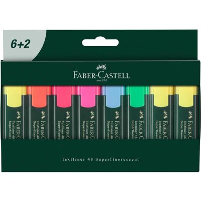 Faber-Castell, Marker, Leuchtmarker Superfluorescent Mehrfarbig, 8 Stück (8x) Faber-Castell, Marker, Leuchtmarker Superfluorescent Mehrfarbig, 8 Stück (8x)
