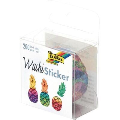 Folia, Sticker, Washi Ananas (200 Sticker) Folia, Sticker, Washi Ananas (200 Sticker)