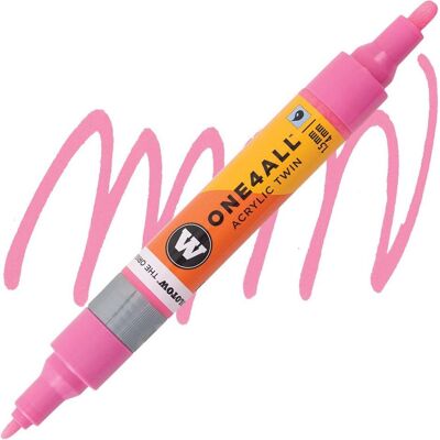 Molotow, Marker, Marqueur pour Maquettes - One4All Twin - Acrylique Rose Fluo - 1,5/4mm - -200 - 15 cm (1x) Molotow, Marker, Marqueur pour Maquettes - One4All Twin - Acrylique Rose Fluo - 1,5/4mm - -200 - 15 cm (1x)