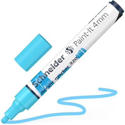 Schneider, Marker, Acrylmarker Paint-It 320 4mm pastell blau (1x) Schneider, Marker, Acrylmarker Paint-It 320 4mm pastell blau (1x)