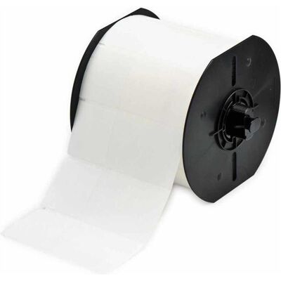 Brady, Etikettenrolle, B33-134-461, Polyester, Weiss/Transparent, matt, 38.10 x 31.75(88.90) mm, permanent (1000 E.) (90 mm) Brady, Etikettenrolle, B33-134-461, Polyester, Weiss/Transparent, matt, 38.10 x 31.75(88.90) mm, permanent (1000 E.) (90 mm)