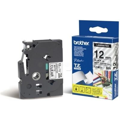 Brother Beschriftungsband, TZM31 Mattes Band (1.20 cm, Schwarz) Brother Beschriftungsband, TZM31 Mattes Band (1.20 cm, Schwarz)