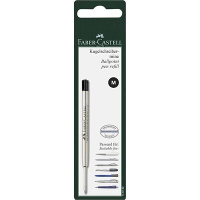 Faber-Castell, Ersatzpatronen + Tintenfass, Kugelschreibermine (Schwarz, 0.40 mm, 1 Stk.) Faber-Castell, Ersatzpatronen + Tintenfass, Kugelschreibermine (Schwarz, 0.40 mm, 1 Stk.)