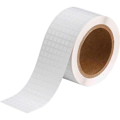 Brady, Etikettenrolle, THT-70-473-20, Spannungsableitender Polyester, Weiss, 6.35 x 6.35 mm, permanent, 7-bahnig (20 (60.20 mm) Brady, Etikettenrolle, THT-70-473-20, Spannungsableitender Polyester, Weiss, 6.35 x 6.35 mm, permanent, 7-bahnig (20 (60.20 mm)