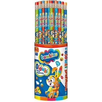 St. Majewski, Bleistift, Bleistifte mit Radiergummi (60 Stück) BAMBINO (2 mm, HB, 60x) St. Majewski, Bleistift, Bleistifte mit Radiergummi (60 Stück) BAMBINO (2 mm, HB, 60x)