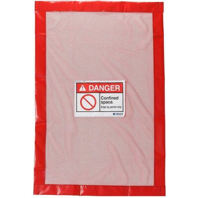 Brady, Etiketten, Verschliessbaren Schachtabdeckungen, PVC-beschichtetes Polyester, Rot, Enger Raum – XL (1 Stü Brady, Etiketten, Verschliessbaren Schachtabdeckungen, PVC-beschichtetes Polyester, Rot, Enger Raum – XL (1 Stü