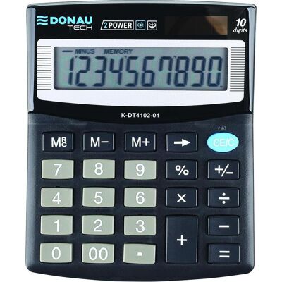Donau, Taschenrechner, Taschenrechner TECH OFFICE Taschenrechner, 10-stellige Anzeige, 125x100x27 mm, schwarz Donau, Taschenrechner, Taschenrechner TECH OFFICE Taschenrechner, 10-stellige Anzeige, 125x100x27 mm, schwarz