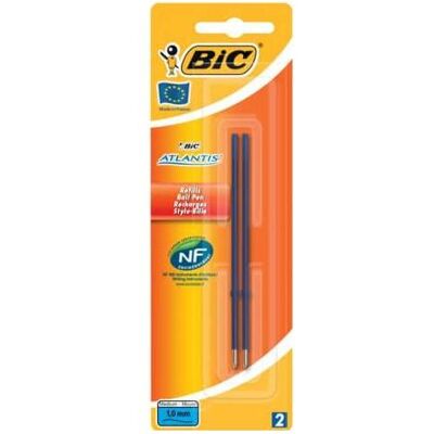 Bic, Ersatzpatronen + Tintenfass, Kugelschreibermine M 2ST blau (Blau, 2 Stk.) Bic, Ersatzpatronen + Tintenfass, Kugelschreibermine M 2ST blau (Blau, 2 Stk.)