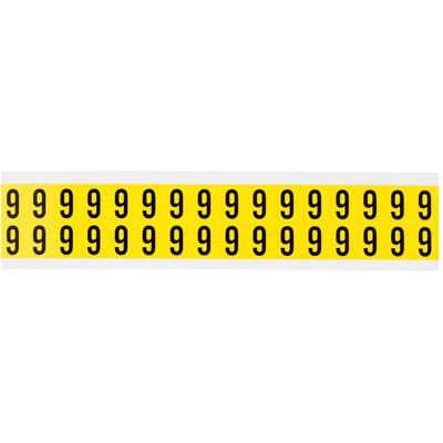 Brady, Etiketten, 3420-6, B-499, Nylongewebe, Zahl 6, schwarz auf gelb, 14x19mm, Schrifthhe 16mm(25 K. 32 E Brady, Etiketten, 3420-6, B-499, Nylongewebe, Zahl 6, schwarz auf gelb, 14x19mm, Schrifthhe 16mm(25 K. 32 E