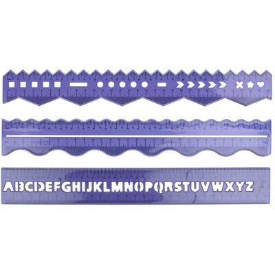 Craft, Lineal, Ruler 30cm Set 3pcs (30 cm, Kunststoff) Craft, Lineal, Ruler 30cm Set 3pcs (30 cm, Kunststoff)
