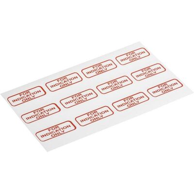 RS PRO, Etiketten, FOR INDICATION ONLY 40x15mm Self Ad RS PRO, Etiketten, FOR INDICATION ONLY 40x15mm Self Ad