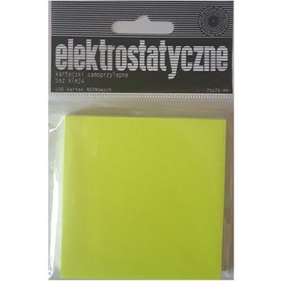 Ziemia Obiecana, Haftnotiz, Elektrostatische Notizzettel 75x75mm 100K Gelb (75 x 75 mm) Ziemia Obiecana, Haftnotiz, Elektrostatische Notizzettel 75x75mm 100K Gelb (75 x 75 mm)