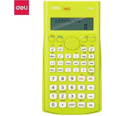 Deli, Taschenrechner, SCIENTIFIC CALCULATOR 1710A 12 DIGITAL GREEN (Batteriebetrieb) Deli, Taschenrechner, SCIENTIFIC CALCULATOR 1710A 12 DIGITAL GREEN (Batteriebetrieb)