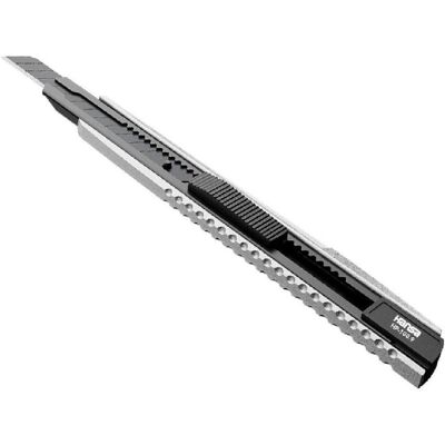 Hansa Cutter, Cutter HP-100.9, Aluminium-Gehäuse, silber/anthrazit aus Aluminium Druckguss, 9 mm Klinge, für leich (Cutter) Hansa Cutter, Cutter HP-100.9, Aluminium-Gehäuse, silber/anthrazit aus Aluminium Druckguss, 9 mm Klinge, für leich (Cutter)