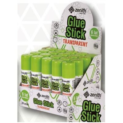 Zenith, Klebestift, Klebestift 15g transparent 20Stk. Zenith, Klebestift, Klebestift 15g transparent 20Stk.