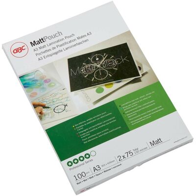 GBC, Laminierfolie, MATT POUCH - Heisslaminier-Folientaschen (A3, 100 Stk., 75 µm) GBC, Laminierfolie, MATT POUCH - Heisslaminier-Folientaschen (A3, 100 Stk., 75 µm)