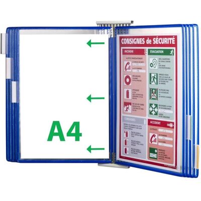 Tarifold, Informationsschild, Wand-Sichttafelsystem 427101 DIN A4 blau mit 10 St. Sichttafeln Tarifold, Informationsschild, Wand-Sichttafelsystem 427101 DIN A4 blau mit 10 St. Sichttafeln