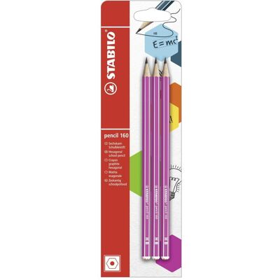 STABILO, Bleistift, Bleistift - pencil 160 in pink - 3er Pack - Härtegrad HB (2.20 mm, HB, 3x) STABILO, Bleistift, Bleistift - pencil 160 in pink - 3er Pack - Härtegrad HB (2.20 mm, HB, 3x)