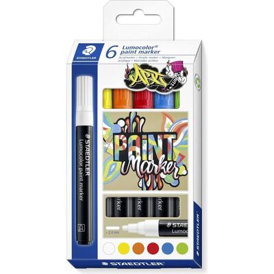Staedtler Marker, Lumocolor Acrylmarker paint marker, 6er Etui (6x) Staedtler Marker, Lumocolor Acrylmarker paint marker, 6er Etui (6x)