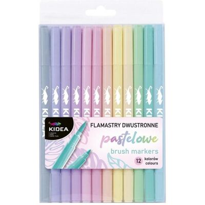 Derform, Malstifte, Doppelseitige Pastell-Filzstifte in 12 Farben KIDEA (12x) Derform, Malstifte, Doppelseitige Pastell-Filzstifte in 12 Farben KIDEA (12x)