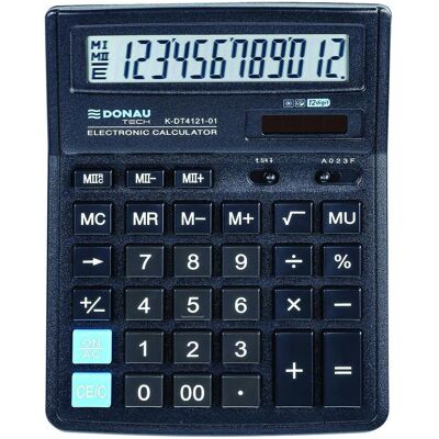 Donau, Taschenrechner, Taschenrechner TECH OFFICE Taschenrechner, 12-stellige Anzeige, 199x153x31 mm, schwarz (Batteriebetrieb) Donau, Taschenrechner, Taschenrechner TECH OFFICE Taschenrechner, 12-stellige Anzeige, 199x153x31 mm, schwarz (Batteriebetrieb)