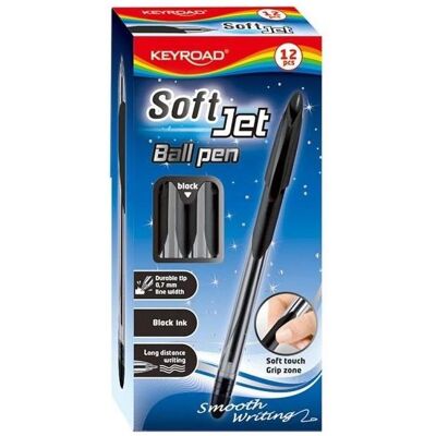 Keyroad, Schreibstifte, Klassischer schwarzer Kugelschreiber 0,7 mm (12 Stück) (12x) Keyroad, Schreibstifte, Klassischer schwarzer Kugelschreiber 0,7 mm (12 Stück) (12x)