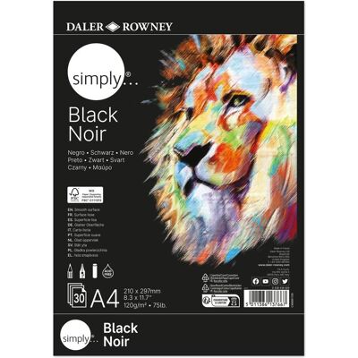 Magni, Heft + Block, DALER ROWNEY Zeichenblock Simply schwarz DIN A4 (A4) Magni, Heft + Block, DALER ROWNEY Zeichenblock Simply schwarz DIN A4 (A4)
