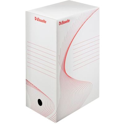 Dymo Dokumentenablage, Esselte Archivbox, Rückenbreite: 150 mm, weiße Wellpappe, mit Linienaufdruck als Organizer (A4) Dymo Dokumentenablage, Esselte Archivbox, Rückenbreite: 150 mm, weiße Wellpappe, mit Linienaufdruck als Organizer (A4)