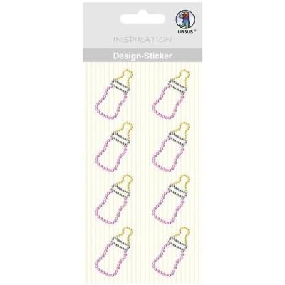 Magni, Sticker, Design Sticker Nuckelflasche, 8 Stück in rosa, selbstklebend, ideal geeignet für Scrapbooking, Karte (8 Sticker) Magni, Sticker, Design Sticker Nuckelflasche, 8 Stück in rosa, selbstklebend, ideal geeignet für Scrapbooking, Karte (8 Sticker)