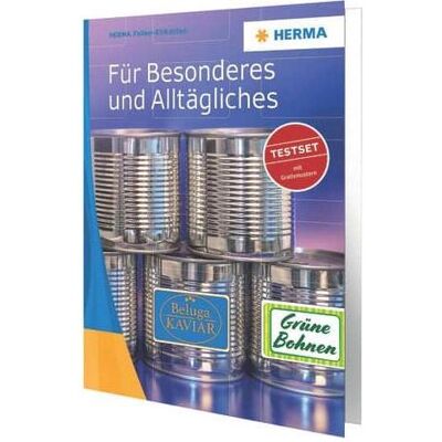 Herma Etiketten, Testmuster Folien Etikett Herma Etiketten, Testmuster Folien Etikett