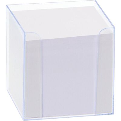 Folia, Haftnotiz, Zettelbox LUXBOX transparent inkl. 800 Notizzettel weiss Folia, Haftnotiz, Zettelbox LUXBOX transparent inkl. 800 Notizzettel weiss